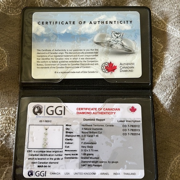 Canadian diamond pendant - Picture 3 of 3